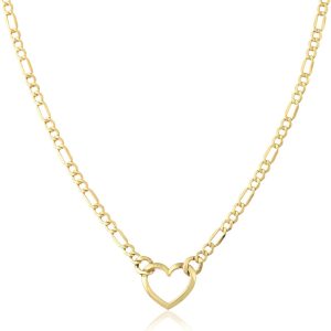 14K Gold Filled Heart Pendant for Women (2.7mm, 4.5mm)